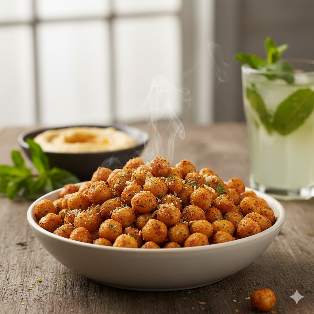Cips Tadında Fırınlanmış Baharatlı Çıtır Nohut Tarifi