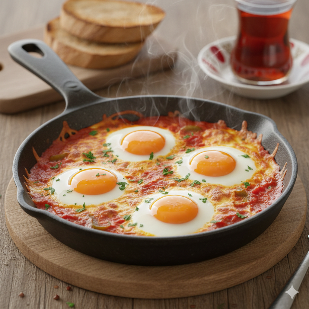 Kahvaltının Yıldızı: Fırında Soslu ve Peynirli Yumurta Kapama